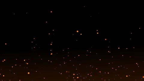 Glowing Fire Particles Flying Up Background. Stockbeeldmateriaal 336618138