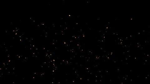 Glowing Fire Particles Flying Up Background. Video stock 336618199