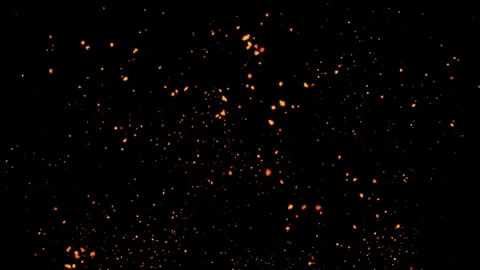 Glowing Fire Particles Flying Up Background. Video stock 336629665