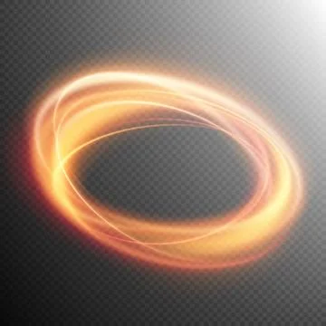 Glowing fire ring trace effect. EPS 10 Stock Illustration
