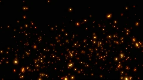 Glowing fire sparkles logo background animation Stock Footage 204023885