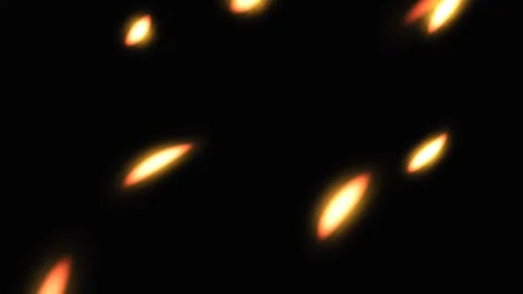 Glowing fire sparks drifting in dark space Halloween particle background ef.. Stock Footage 344865268