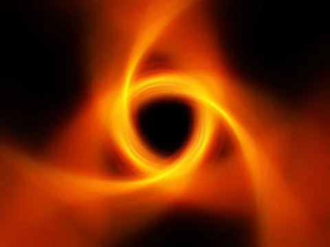 Glowing fire spiral tornado Stock Illustration
