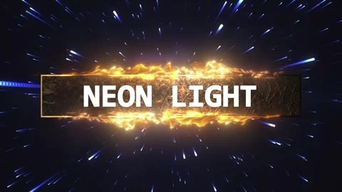 Glowing fire text effect animation with motion streaks background for cinematic Stock Footage 347345226