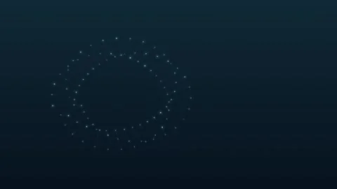 Glowing Firefly Network 4K Loop with Copy Space Stock Footage 345009572