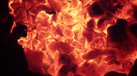 Glowing fireplace in the evening 库存影片 42254151