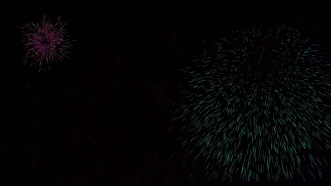 Glowing firework particles animation video. Explosion of multicolor particl.. Stock Footage 290074101
