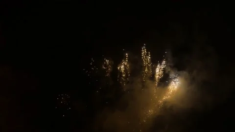 Glowing Fireworks Display, Slow Motion Stock Footage 170385122