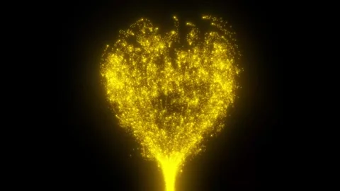 Glowing fireworks particle effect animation isolated on black background Vidéo 336297818