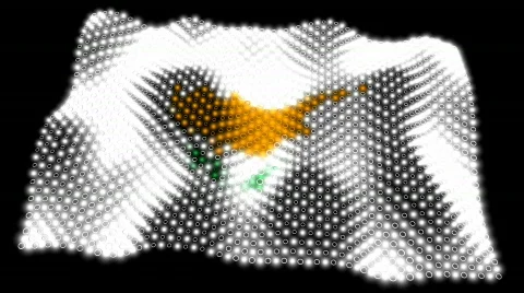 Glowing Flag - Cyprus 05 (HD) Stock Footage