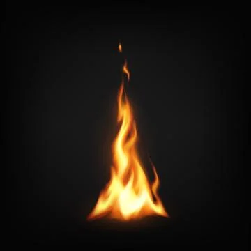 Glowing Flame on Dark Background Illustration Stock Illustration