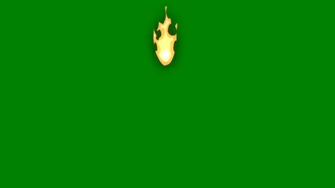 A glowing flame effect on green screen perfect for adding fiery Vídeo Stock 301386778