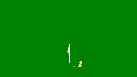 A glowing flame-like motion transitioning on green screen ideal Stock Footage 301386744