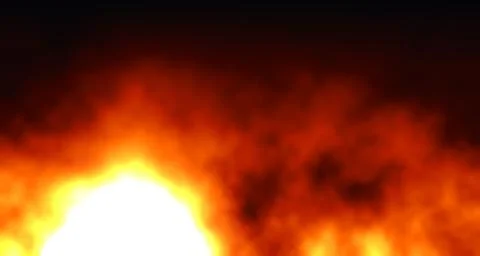 Glowing flames in a dark background イラスト素材