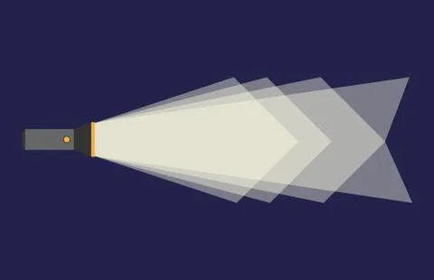 Glowing flashlight Stock Illustration