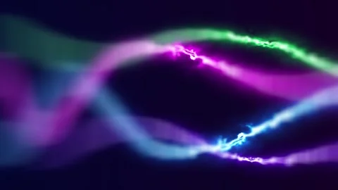Glowing Flowing Power Lines 4K Loop Video stock 297921994