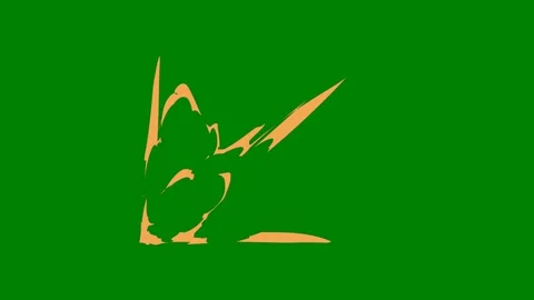 A glowing fluid motion effect transitioning on green screen perfect Video stock 301386443