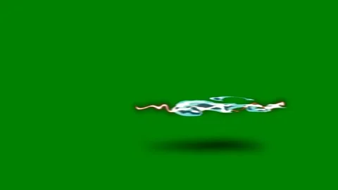A glowing fluid motion effect transitioning on green screen perfect Stock Footage 301386627