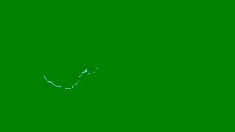 A glowing fluid streak effect transitioning across green screen ideal Stock Footage 301386262