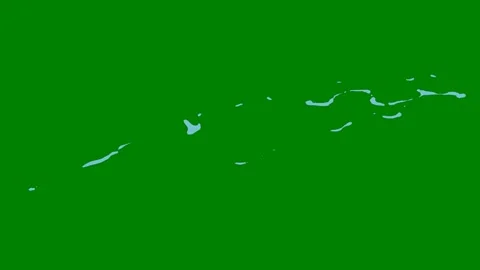 A glowing fluid wave effect transitioning across green screen perfect Stock Footage 301386346