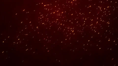 Glowing flying ember, burning ash particles. Video stock 169034726