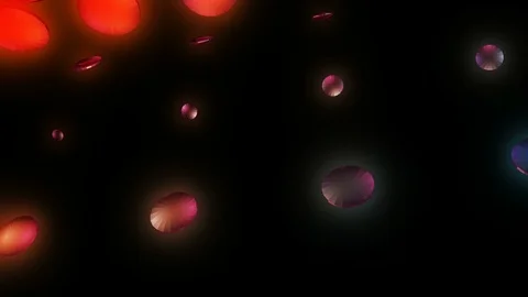 Glowing flying shell Stock Footage 98227060