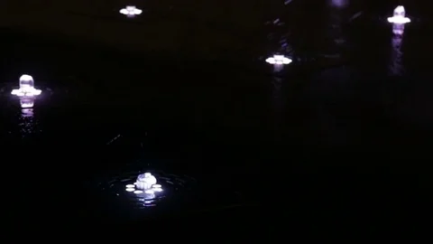 Glowing fountain in the square 스톡 동영상 78056417