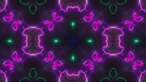 Glowing Fractal Noise Loop – Abstract Hypnotic Light Waves (60 sec, Seamless) Stock Footage 304964736