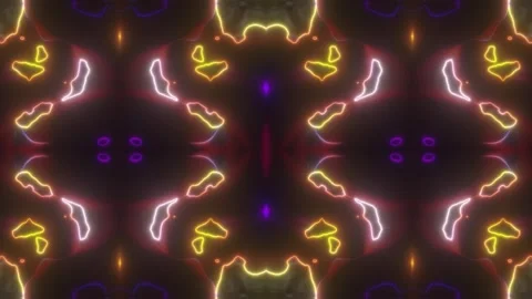 Glowing Fractal Noise Loop – Abstract Hypnotic Light Waves (60 sec, Seamless) Stock Footage 304964771