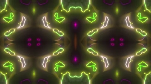 Glowing Fractal Noise Loop – Abstract Hypnotic Light Waves (60 sec, Seamless) Stock Footage 304964978