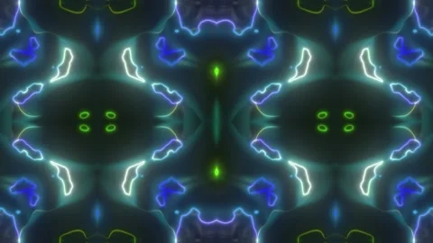 Glowing Fractal Noise Loop – Abstract Hypnotic Light Waves (60 sec, Seamless) Stock Footage 304964997
