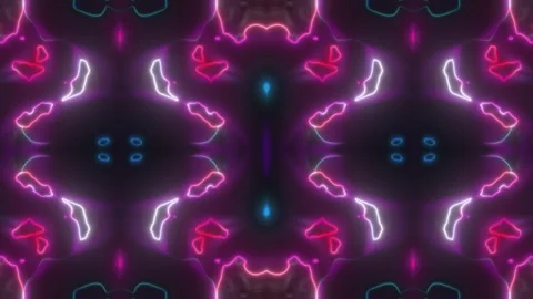Glowing Fractal Noise Loop – Abstract Hypnotic Light Waves (60 sec, Seamless) Stock Footage 304965088