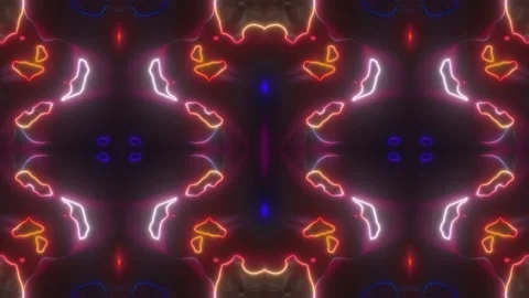 Glowing Fractal Noise Loop – Abstract Hypnotic Light Waves (60 sec, Seamless) Stock Footage 304965116