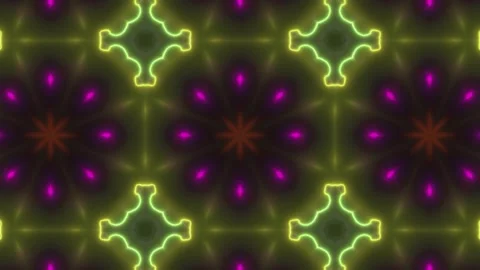Glowing Fractal Noise Loop – Abstract Hypnotic Light Waves (60 sec, Seamless) Stock Footage 304965126