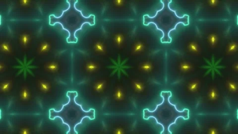 Glowing Fractal Noise Loop – Abstract Hypnotic Light Waves (60 sec, Seamless) Stock Footage 304965222