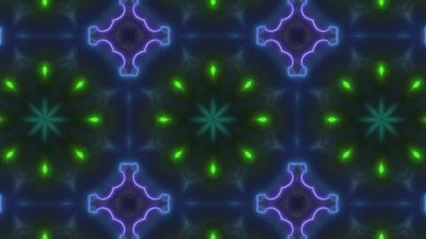 Glowing Fractal Noise Loop – Abstract Hypnotic Light Waves (60 sec, Seamless) Stock Footage 304965237