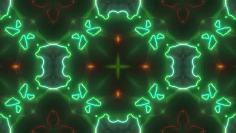 Glowing Fractal Noise Loop – Abstract Hypnotic Light Waves (60 sec, Seamless) Stock Footage 304965367