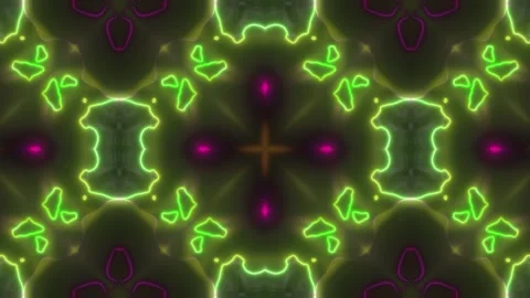 Glowing Fractal Noise Loop – Abstract Hypnotic Light Waves (60 sec, Seamless) Stock Footage 304965425