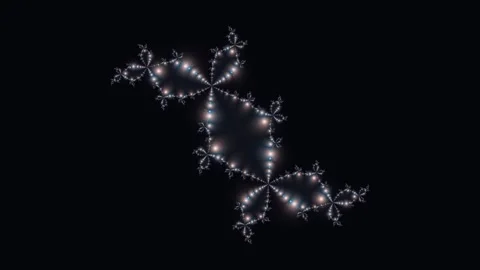 Glowing Fractal Star Pattern Seamless Loop Stock Footage 340653558