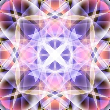 Glowing fractals vector 3d seamless pattern. Shiny ornamental geometric backg 스톡 일러스트