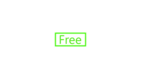 Glowing free text big to small animation with a box. Stock Footage 334664033