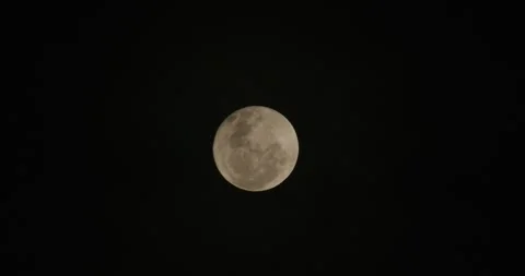 Glowing Full Moon Behind Clouds Australia, 8K Stock Footage 332993528