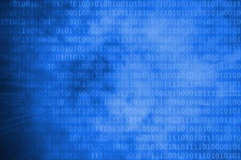 Glowing futuristic binary code Stockillustratie