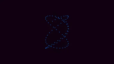 Glowing futuristic data flow connections, abstract blue particle stream net.. Stock Footage 337164937