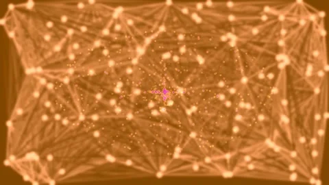 Glowing futuristic digital network lines connecting nodes abstract data tec.. Stock Footage 335462844