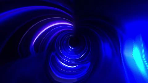 Glowing futuristic tunnel, computer generated. 3d rendering abstract background Stock Illustration