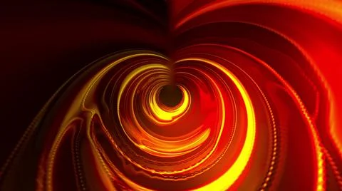 Glowing futuristic tunnel, computer generated. 3d rendering abstract background Stock-Illustration
