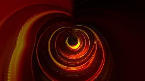 Glowing futuristic tunnel, computer generated. 3d rendering abstract background Stock Illustration