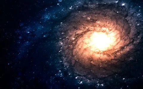 Glowing galaxy in space Stock Photos