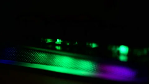 Glowing gaming RGB computer keyboard Stock Footage 145762670